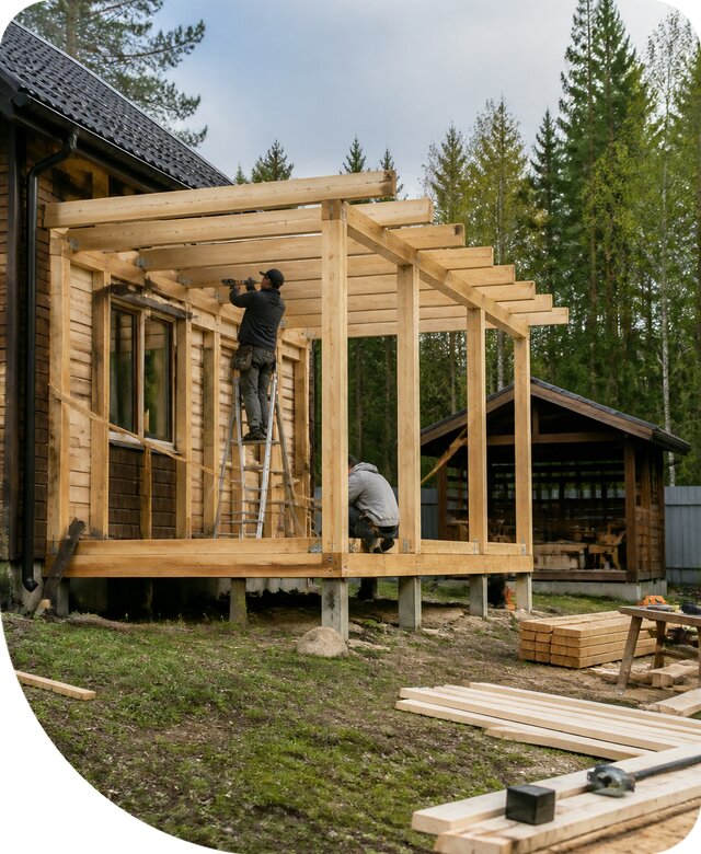 Строительство пристроек и построек на участке в Феодосии